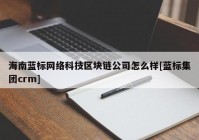 海南蓝标网络科技区块链公司怎么样[蓝标集团crm]