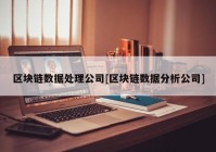 区块链数据处理公司[区块链数据分析公司]