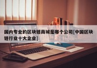 国内专业的区块链商城是哪个公司[中国区块链行业十大企业]